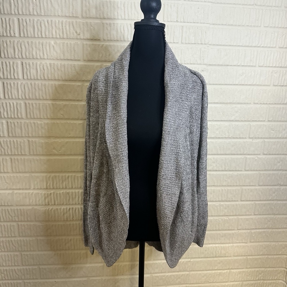 Barefoot Dream Women XS/S Cozy Chic Lite Open Front Cardigan Sweater Gray Lounge